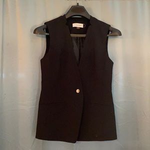 Calvin Klein black vest sleeveless blazer size 8